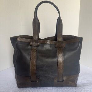 Vintage Barney’s Leather Tote Bag